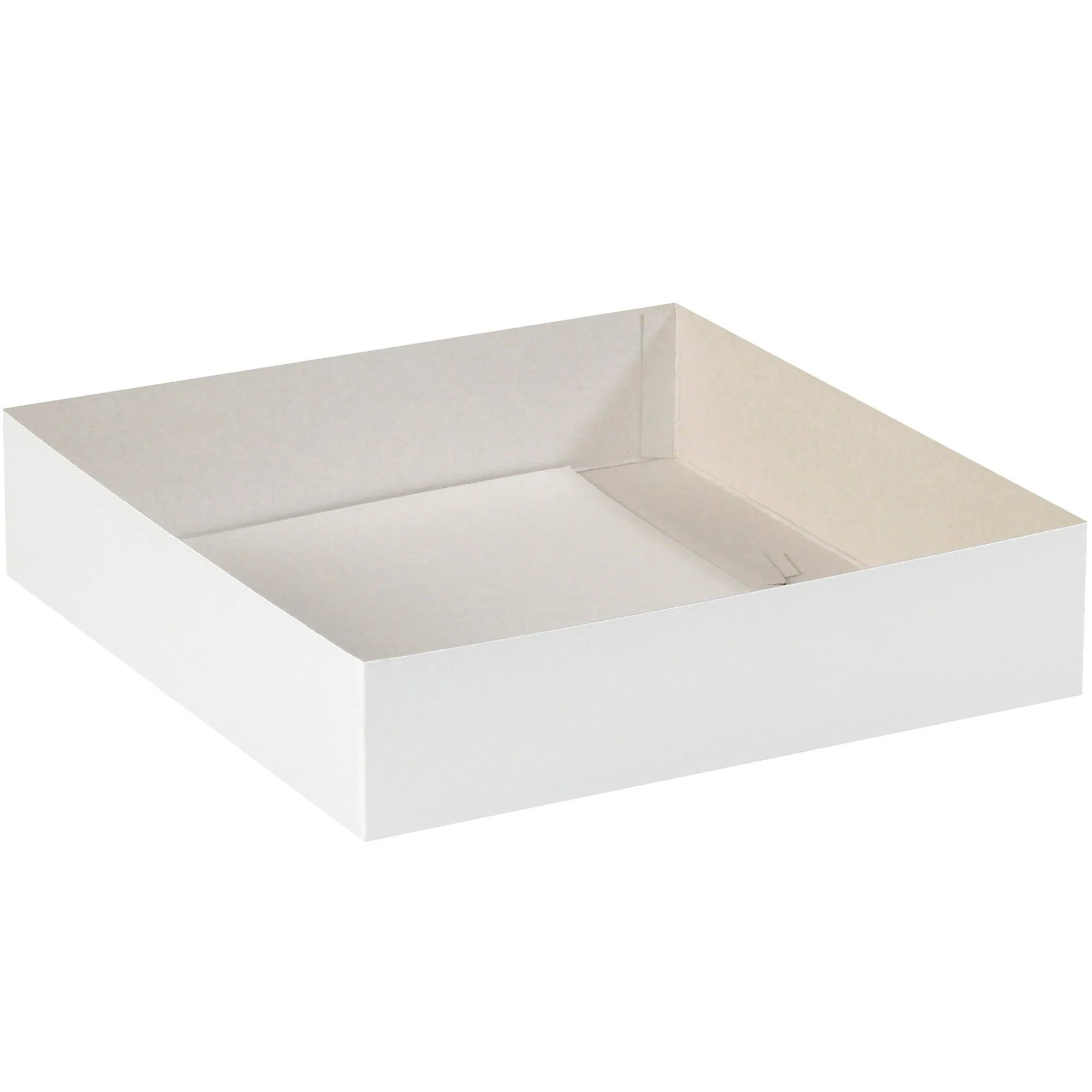 14 x 14 x 3" White Deluxe Gift Box Bottoms