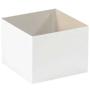 8 x 8 x 6" White Deluxe Gift Box Bottoms