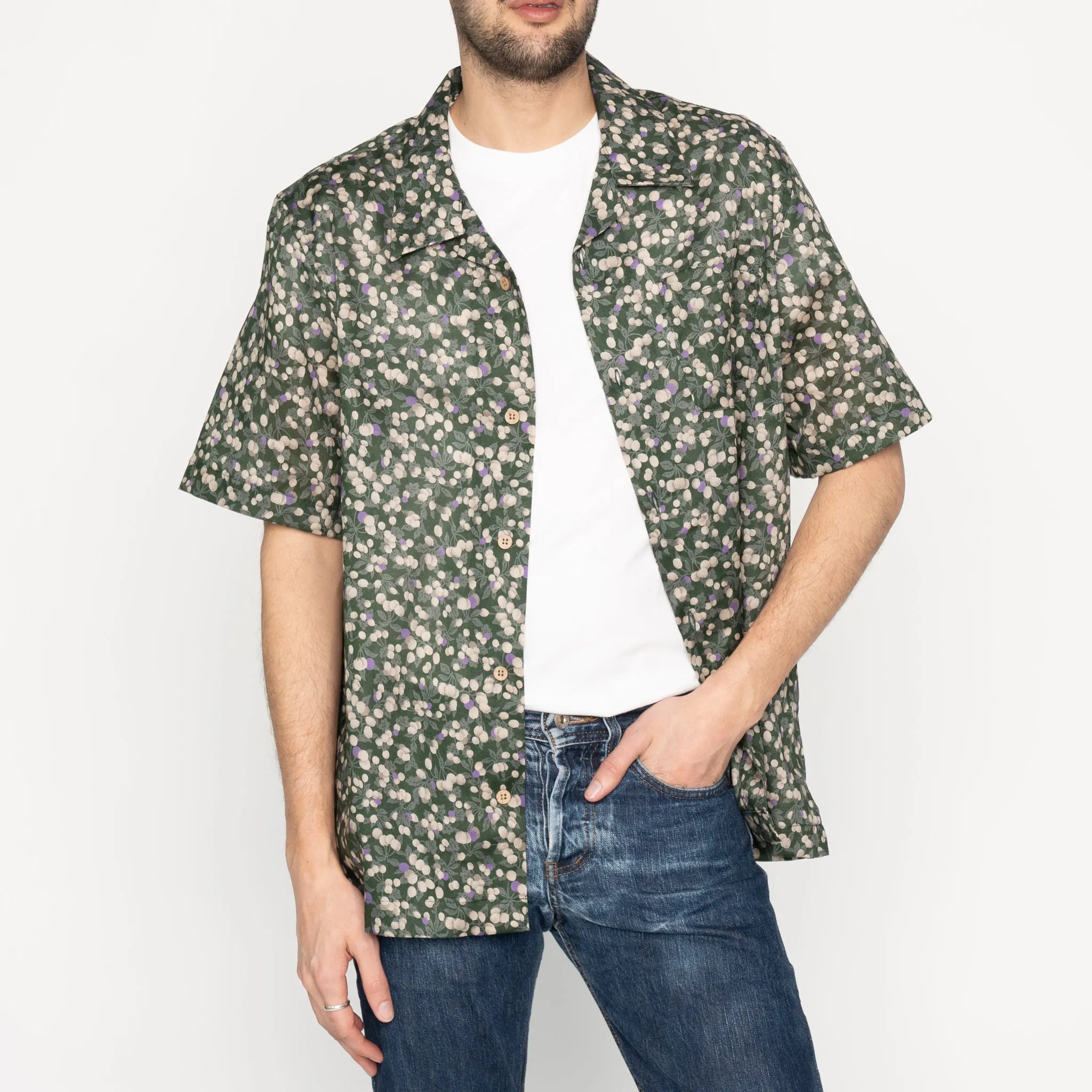 Aloha Shirt - Fruit Print- Green