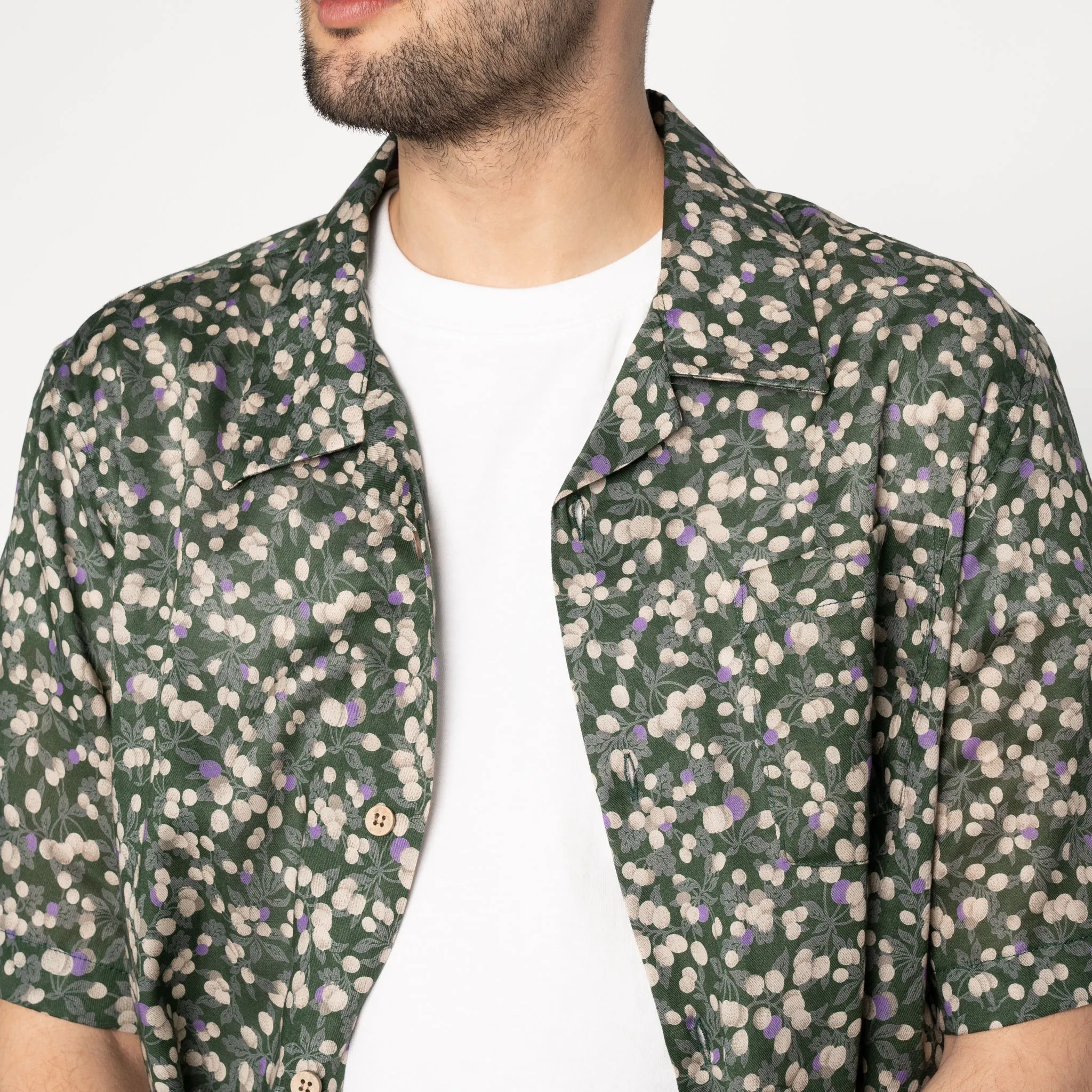 Aloha Shirt - Fruit Print- Green