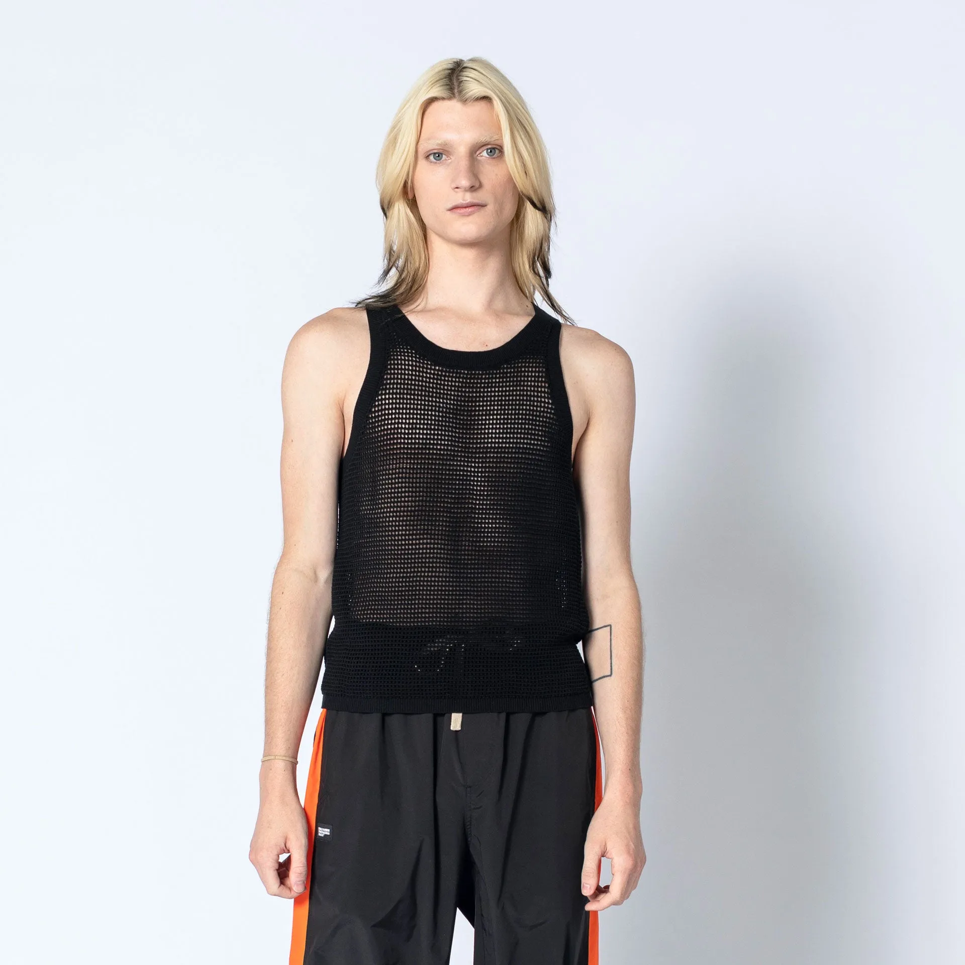 BLACK MESH TANK