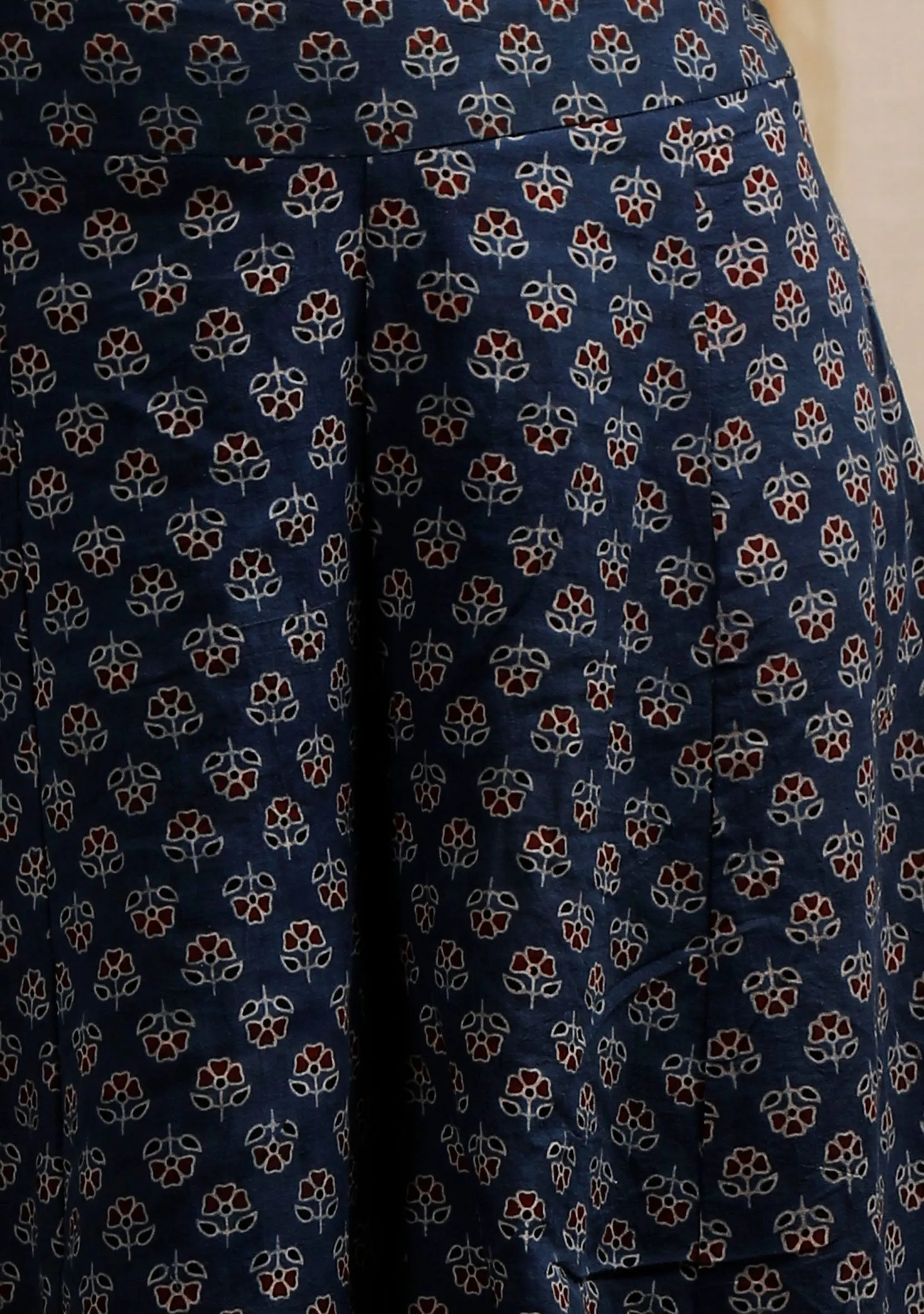 Blue Ajrakh Print Flared Pants