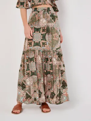 BoHo Paisley Tiered Skirt