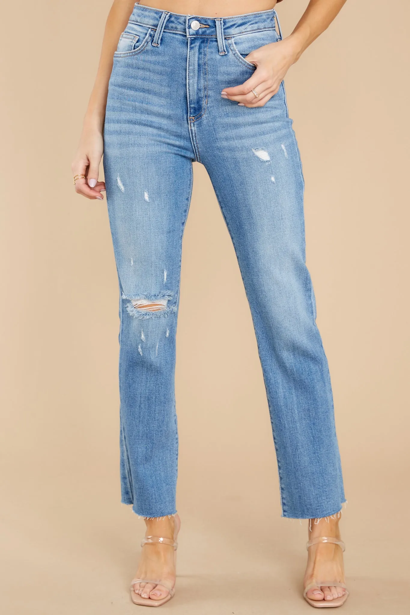 Break The Rules Light Wash Wide Leg Jeans