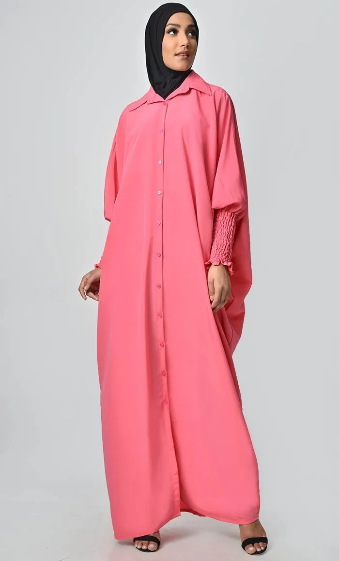 Call It Ruched Sleeve Kaftan - Final Sale