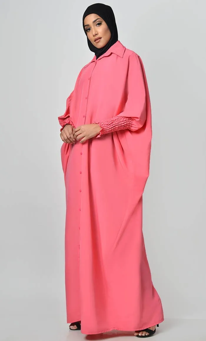 Call It Ruched Sleeve Kaftan - Final Sale