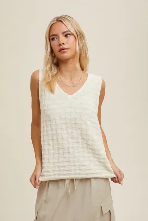 Candace Textured Sweater Tank