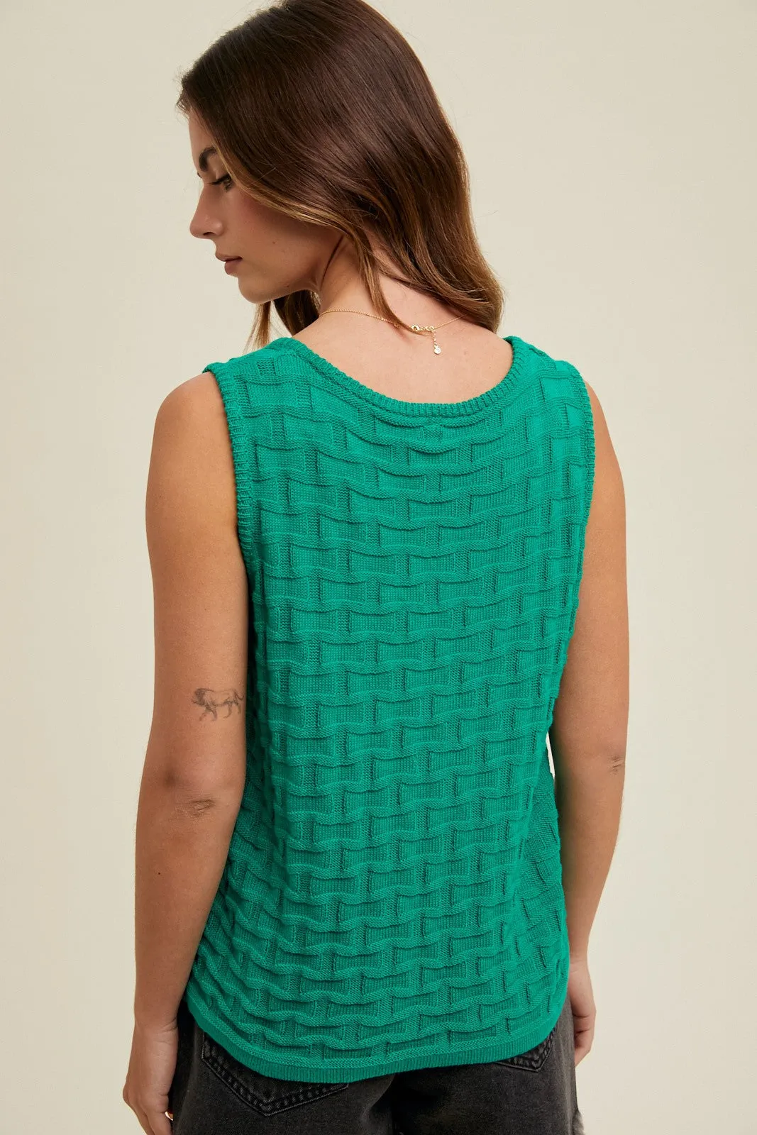 Candace Textured Sweater Tank