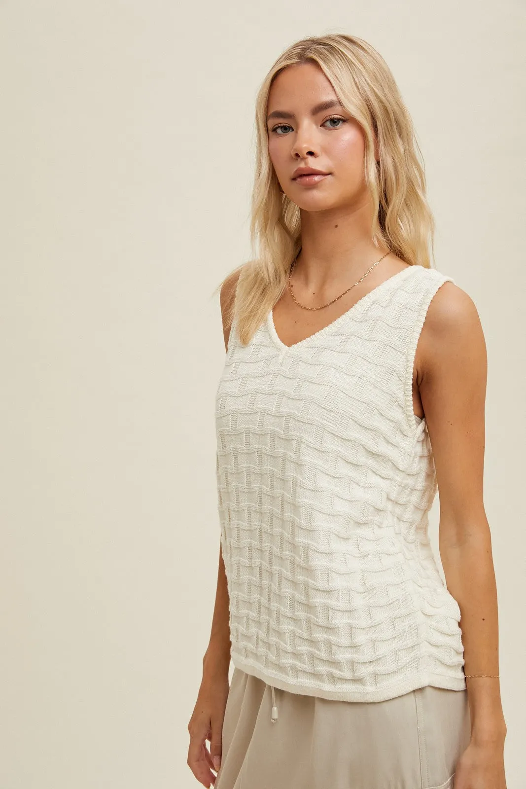 Candace Textured Sweater Tank