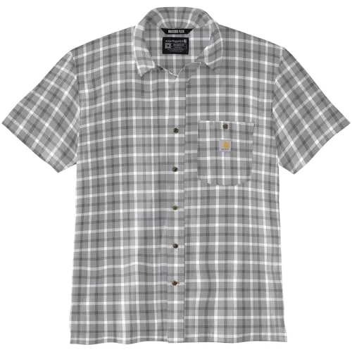 Carhartt 106167 Men's Force Sun Defender Relaxed Fit Lightweight Short-Sleeve Plaid Shirt