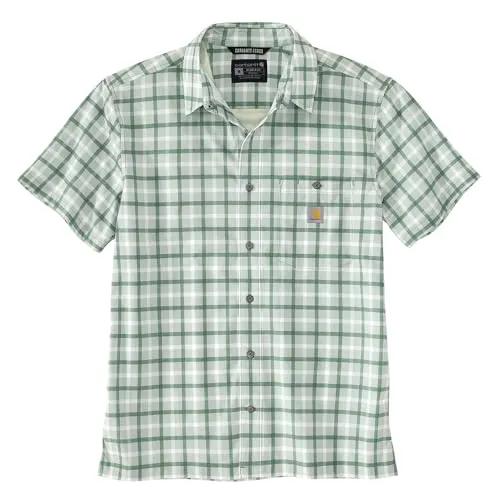 Carhartt 106167 Men's Force Sun Defender Relaxed Fit Lightweight Short-Sleeve Plaid Shirt