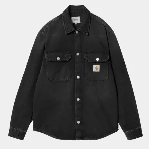 Carhartt WIP Harvey Shirt Jacket Black Dark Used Wash