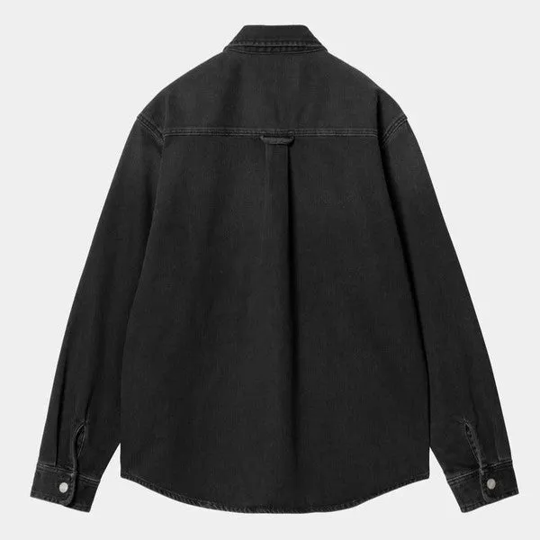 Carhartt WIP Harvey Shirt Jacket Black Dark Used Wash