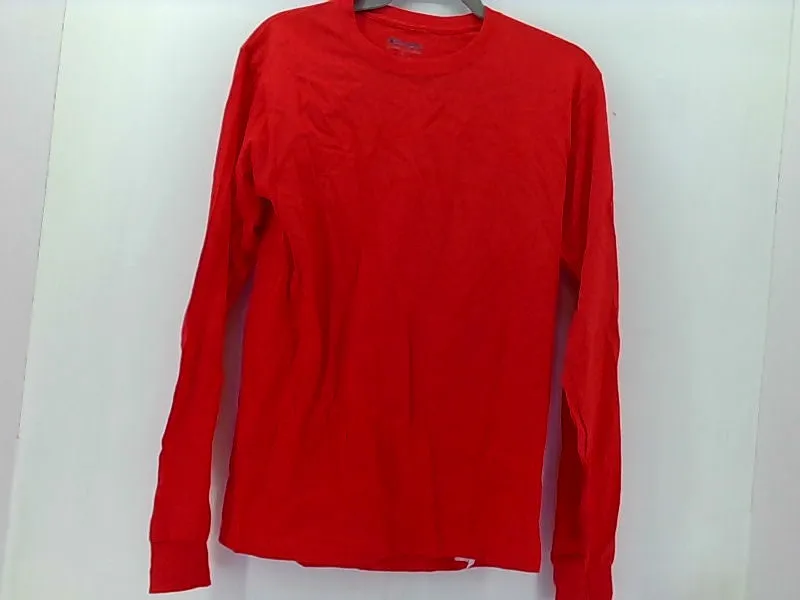 Champion Men's Red Long Sleeve T-Shirt Small