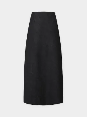 Classic Denim Skirt 37"-Black