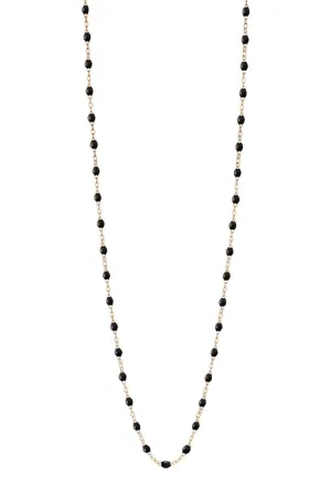 Classic Gigi Sautoir Rose Gold 23.6" Necklace - Black