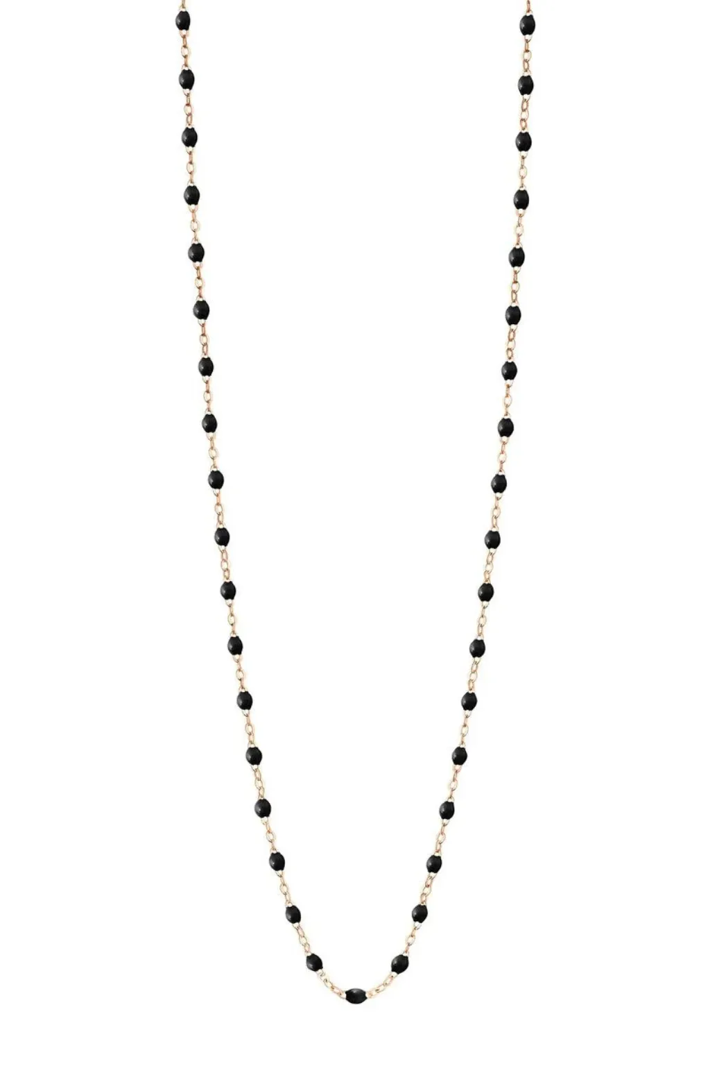 Classic Gigi Sautoir Rose Gold 23.6" Necklace - Black