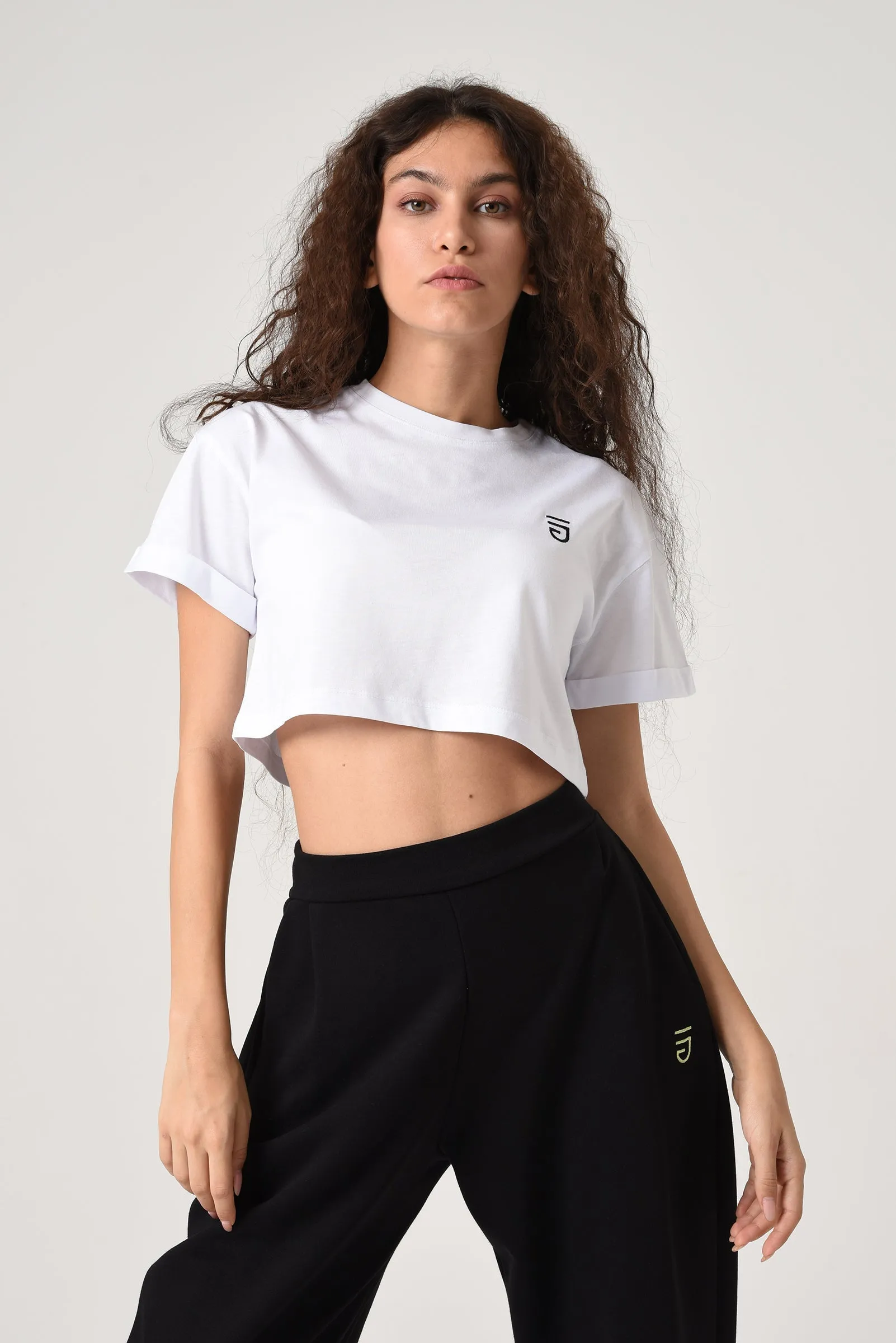 Crop Top White / Black