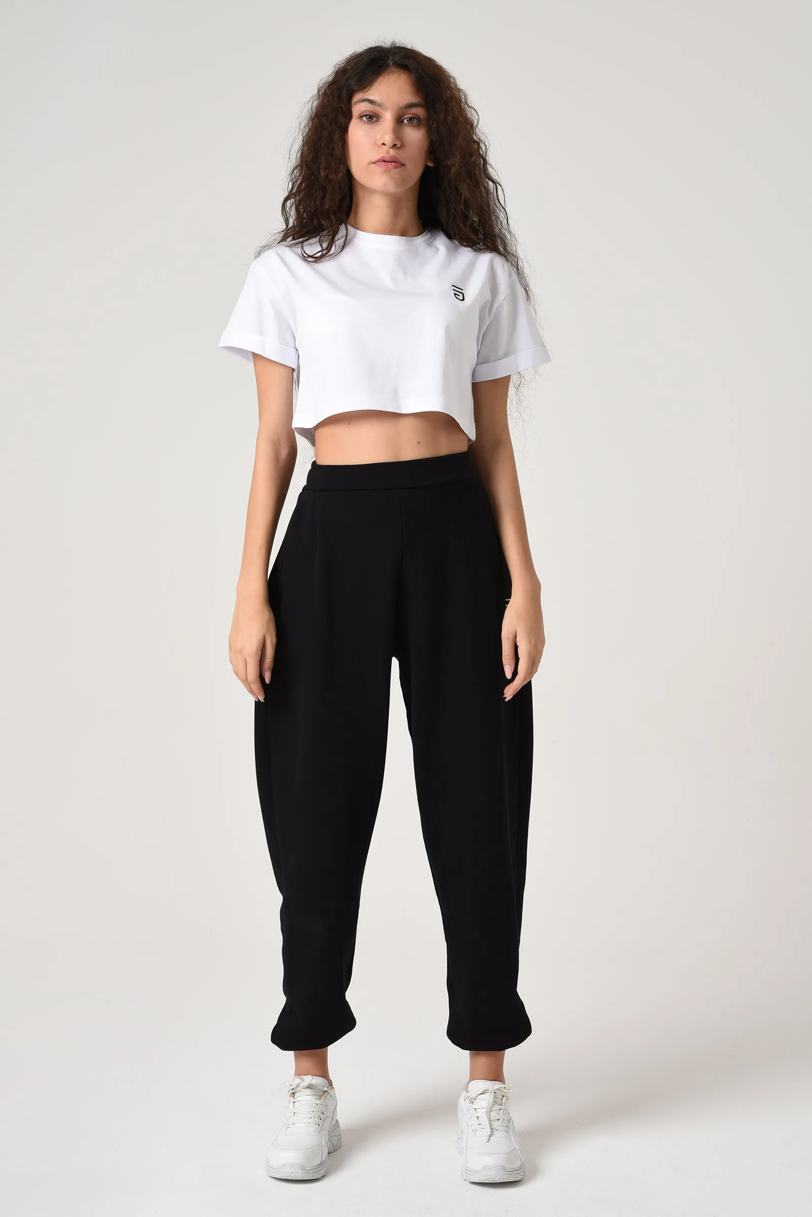 Crop Top White / Black