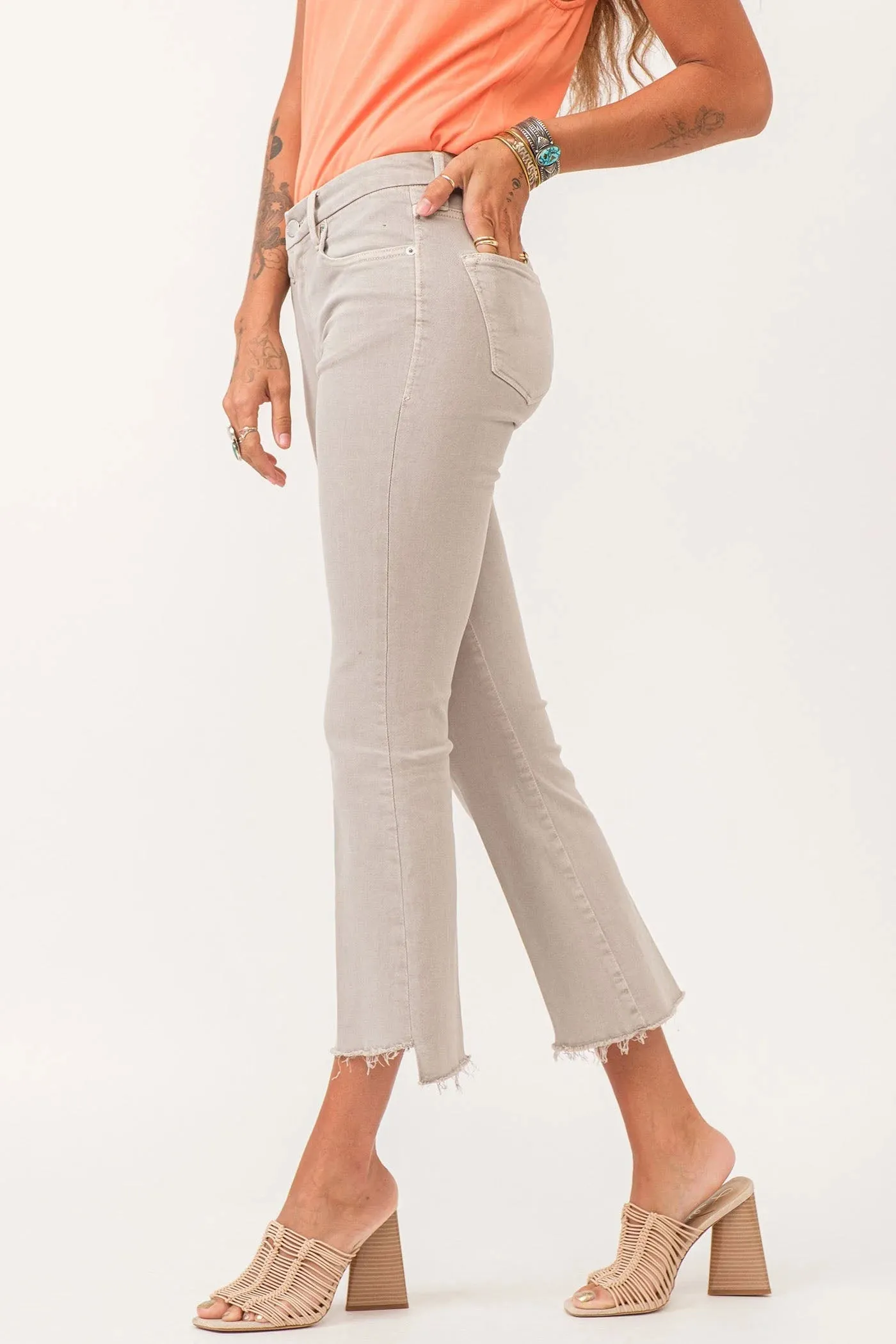 Dear John Jeanne High Rise Cropped Flare Jeans