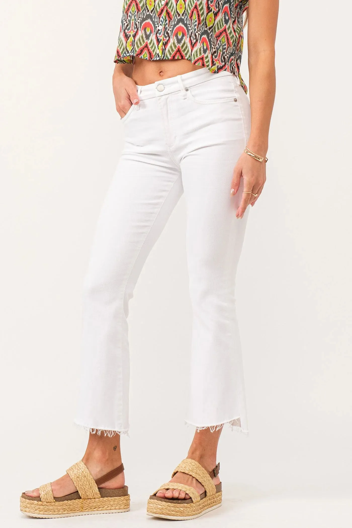 Dear John Jeanne High Rise Cropped Flare Jeans