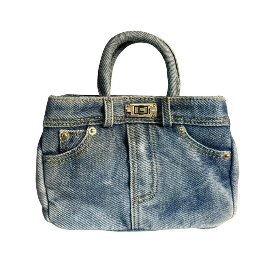 Fashionkova Blue Jeans Y2K Mini Handbag