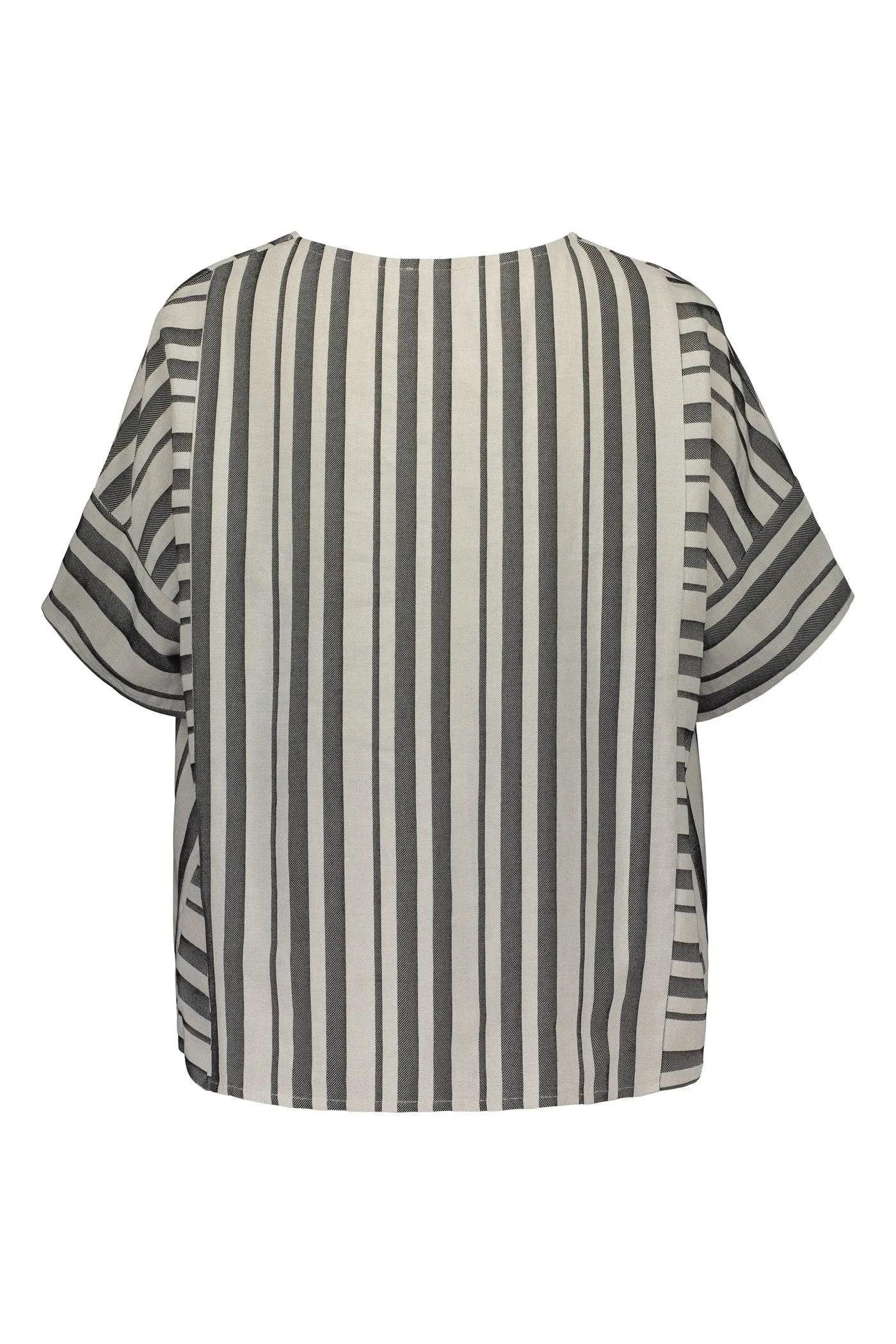 Felice Short Sleeve Striped Top Black/White