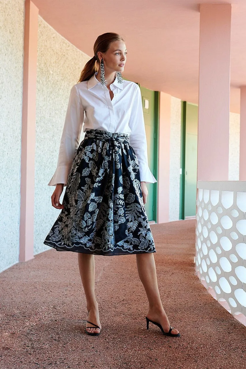 Floral Embroidery Skirt