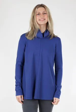 Fold-Over Turtleneck Top, Starry Night