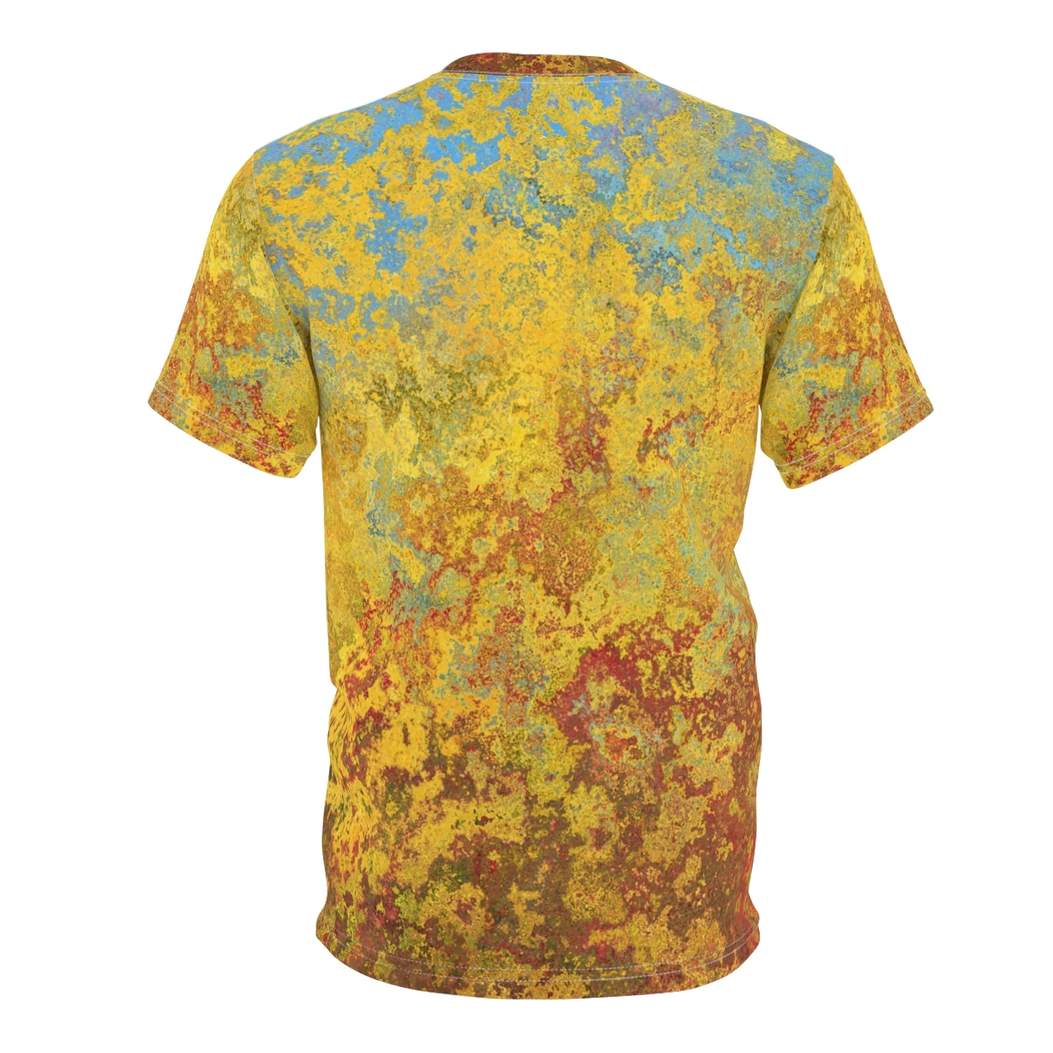 Gold and blue spots - Inovax Unisex Cut & Sew Tee