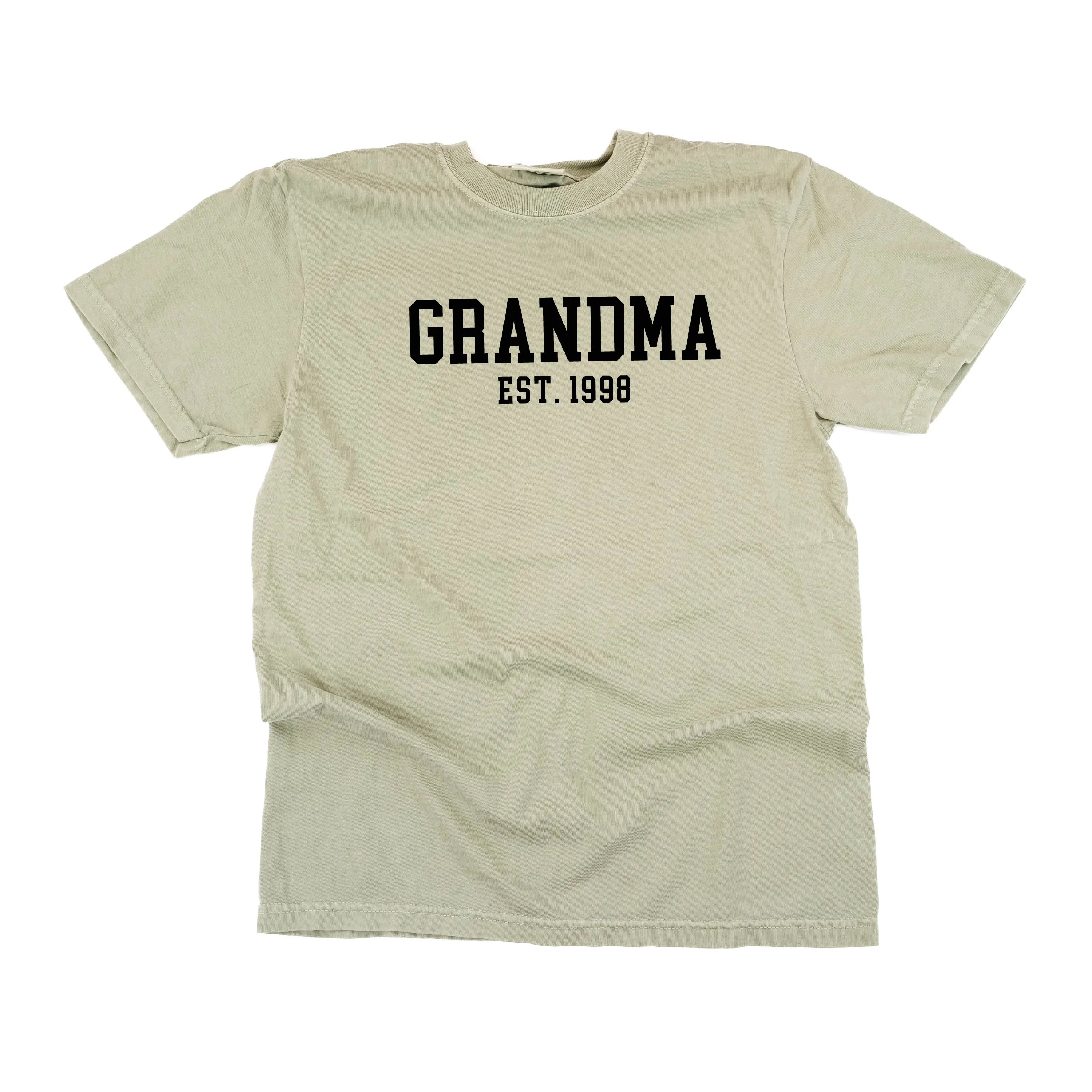 Grandma - EST. (Select Your Year) - SHORT SLEEVE COMFORT COLORS TEE