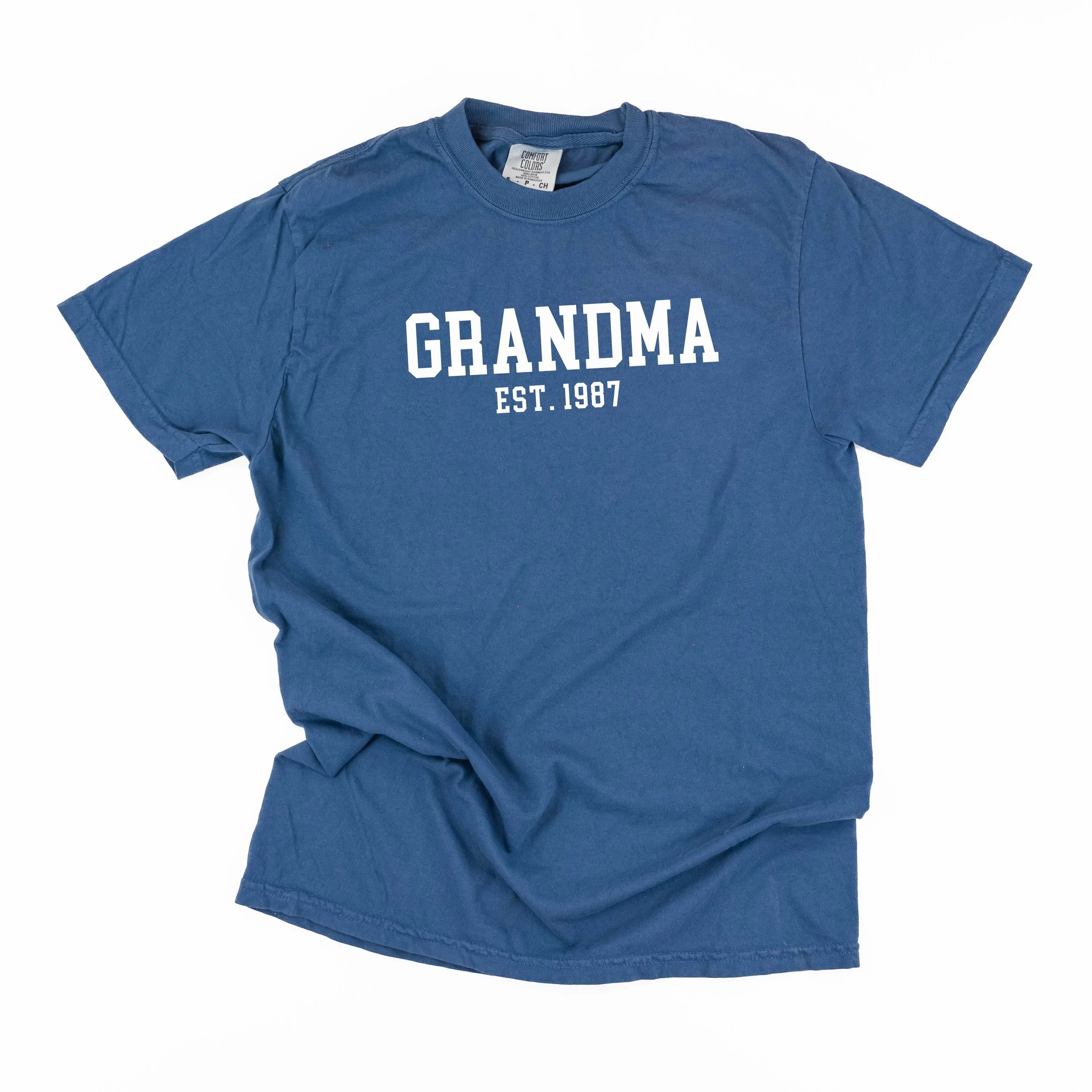 Grandma - EST. (Select Your Year) - SHORT SLEEVE COMFORT COLORS TEE