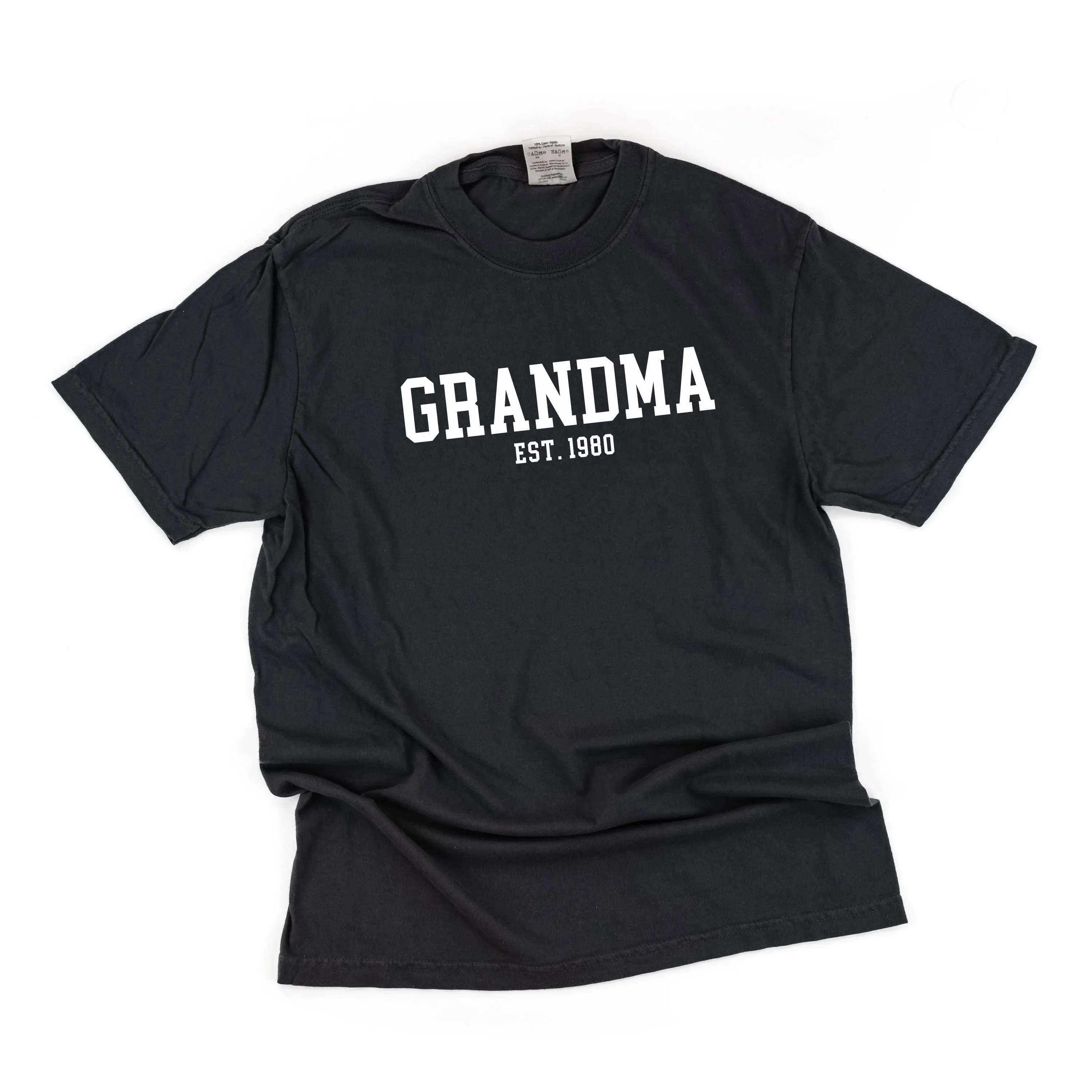 Grandma - EST. (Select Your Year) - SHORT SLEEVE COMFORT COLORS TEE