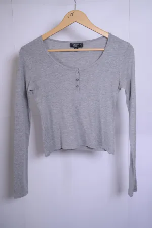 Gray Top Shop Crop Top – Small