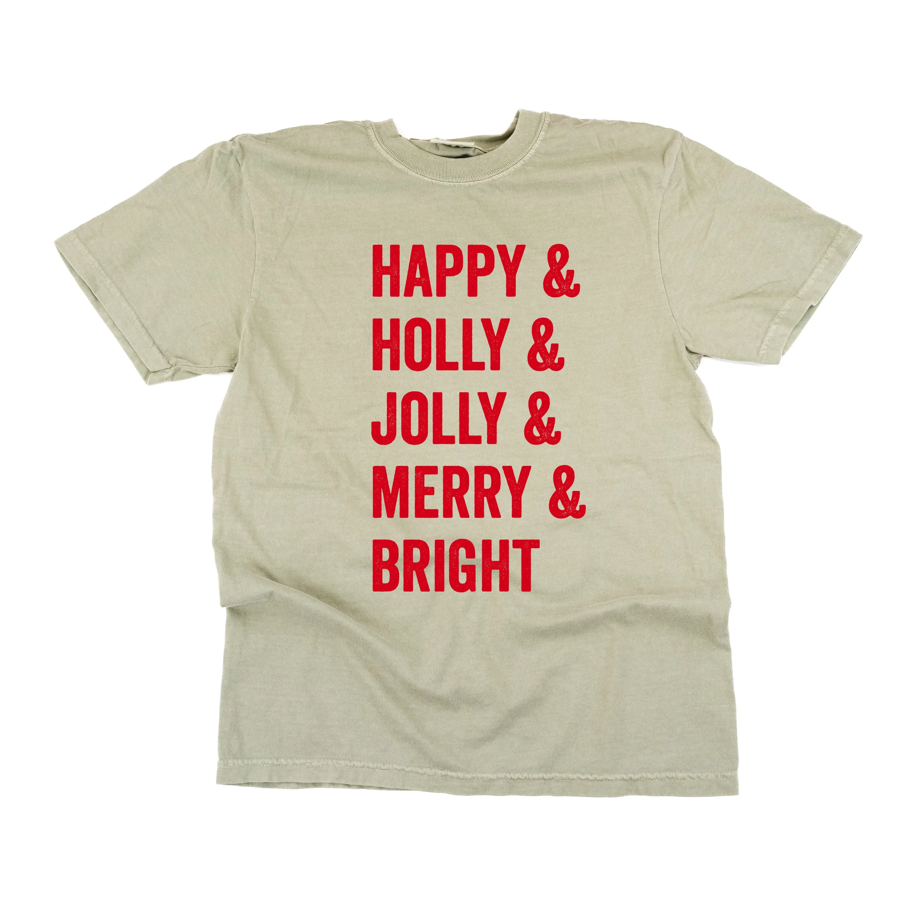 Happy   Holly   Jolly   Merry   Bright - Comfort Colors Tee