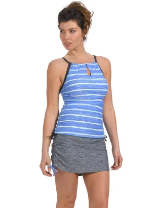 Horizon Melange Keyhole Halter Tankini Top