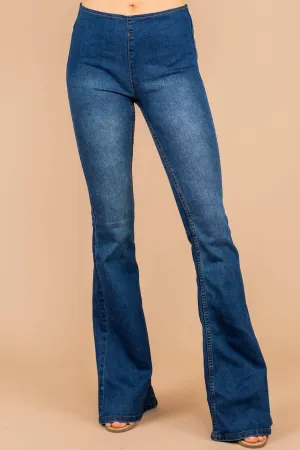 It's A Revolution Dark Wash Flare Jeans