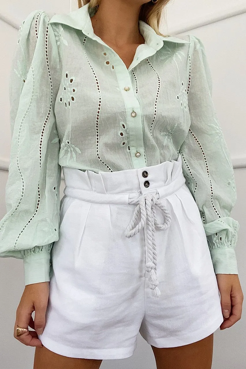 Knowles mint blouse