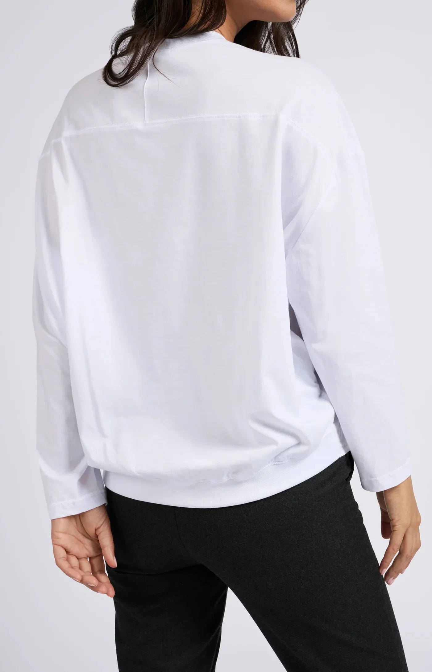 Long Sleeve Tee in White