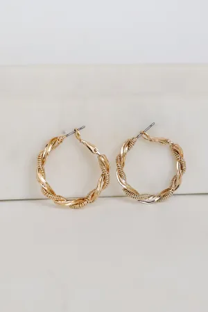 Mariana Gold Twisted Hoop Earrings