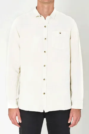 Men At Work LS Hemp Shirt - White