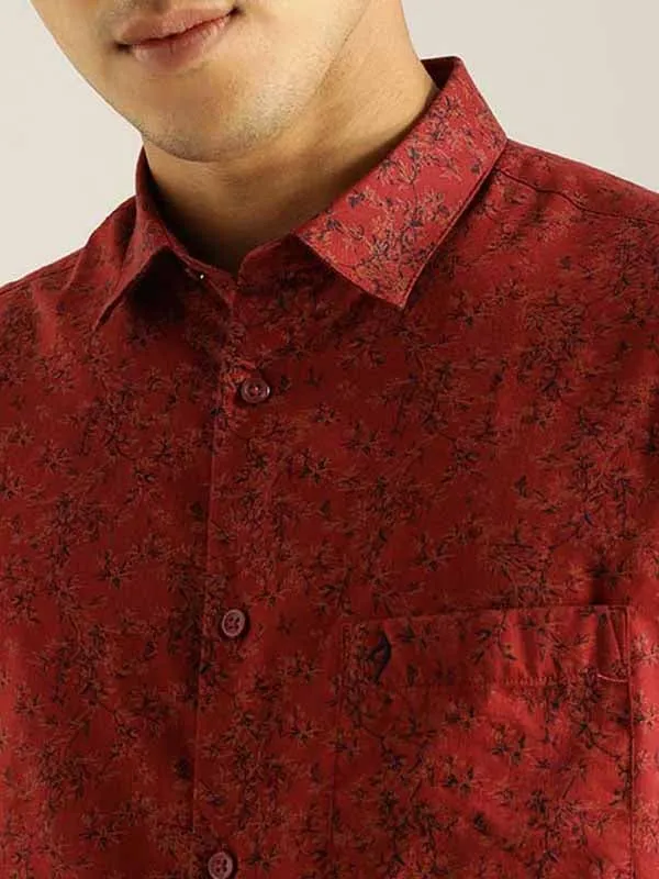 Men Printed Half Sleeve Cotton Blend Shirt