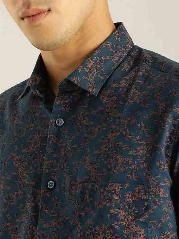 Men Printed Half Sleeve Cotton Blend Shirt