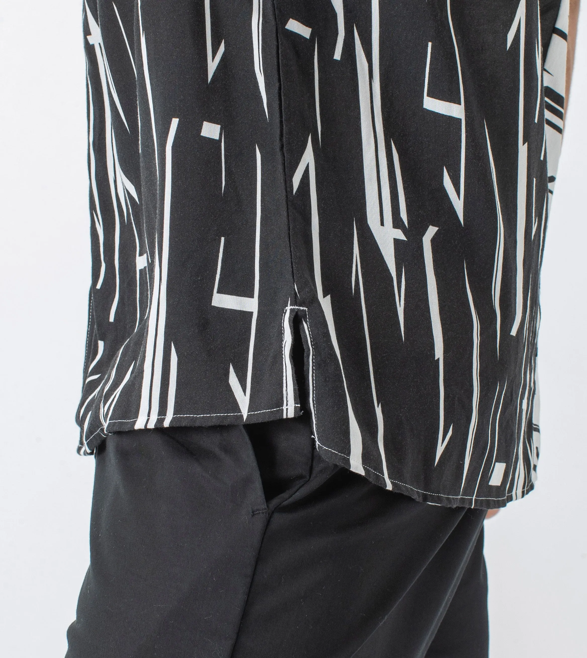 Mono Geo Splice SS Shirt White/Black