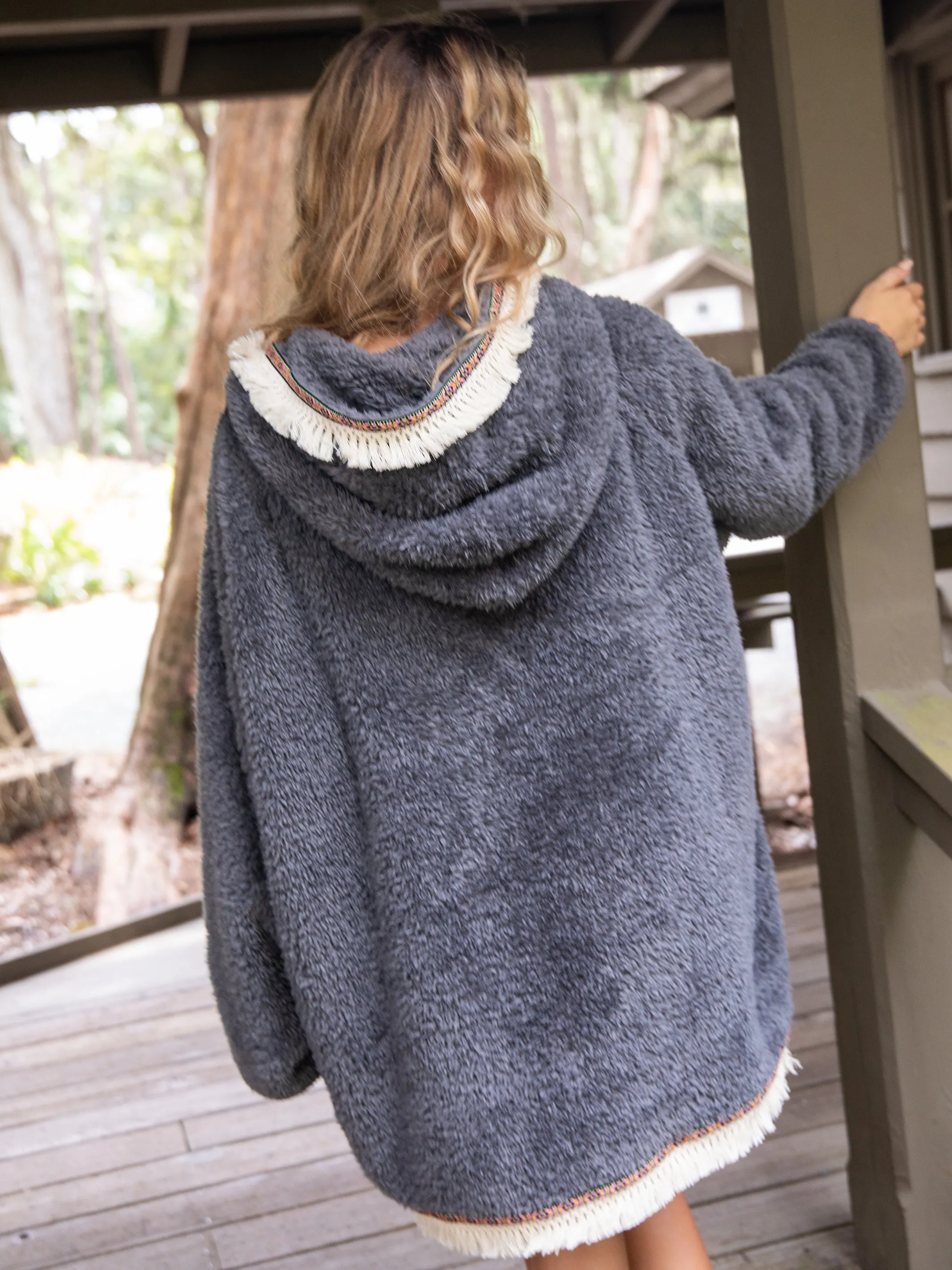 Oversized Blanket Hoodie - Charcoal