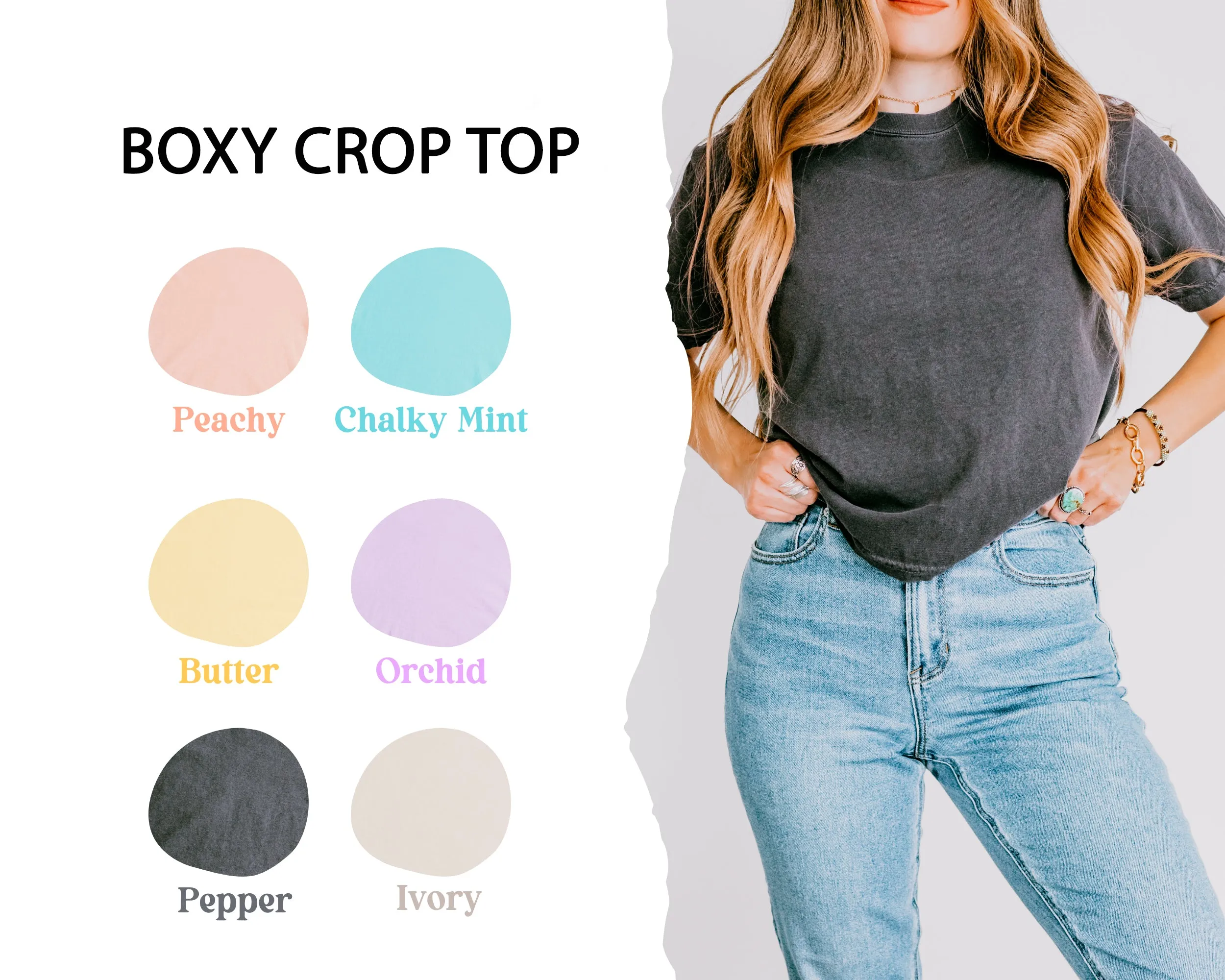 Pastel Fruits | Relaxed Fit Cropped Tee