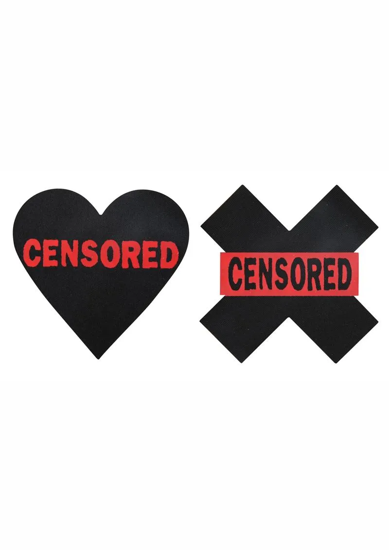 Peekaboo Censored Hearts and X Pasties