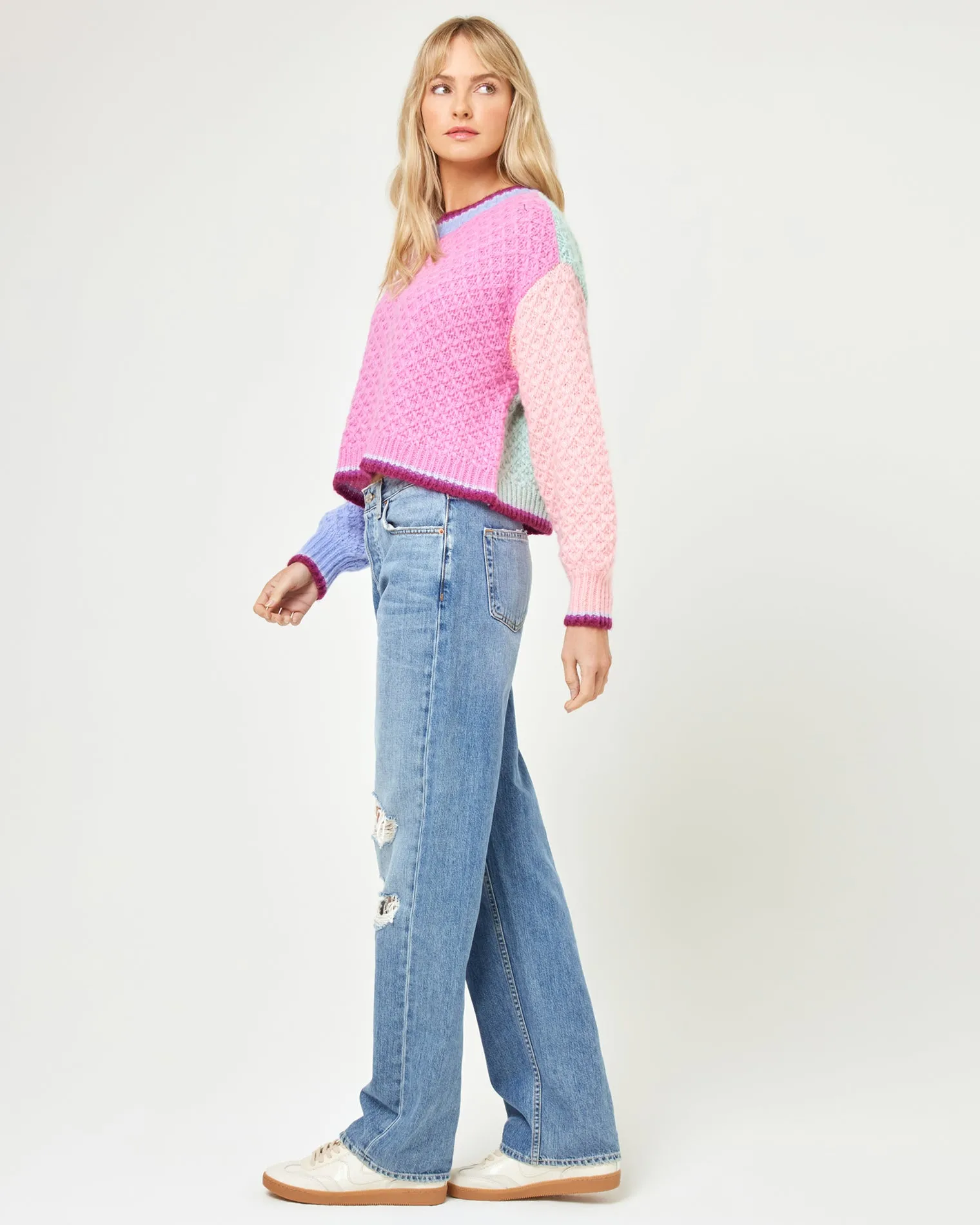 Pretty Please Sweater - Costa Del Sol Colorblock