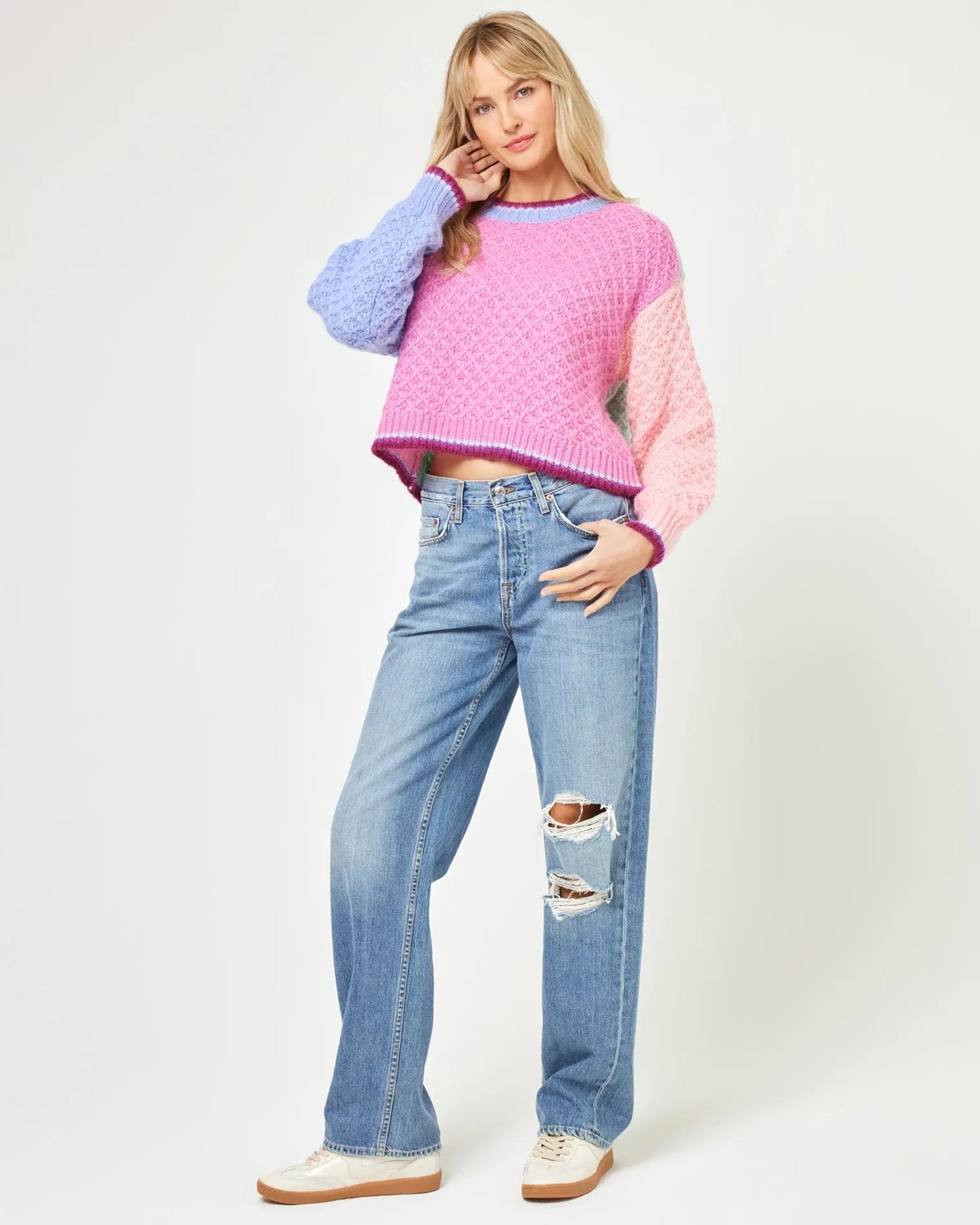 Pretty Please Sweater - Costa Del Sol Colorblock