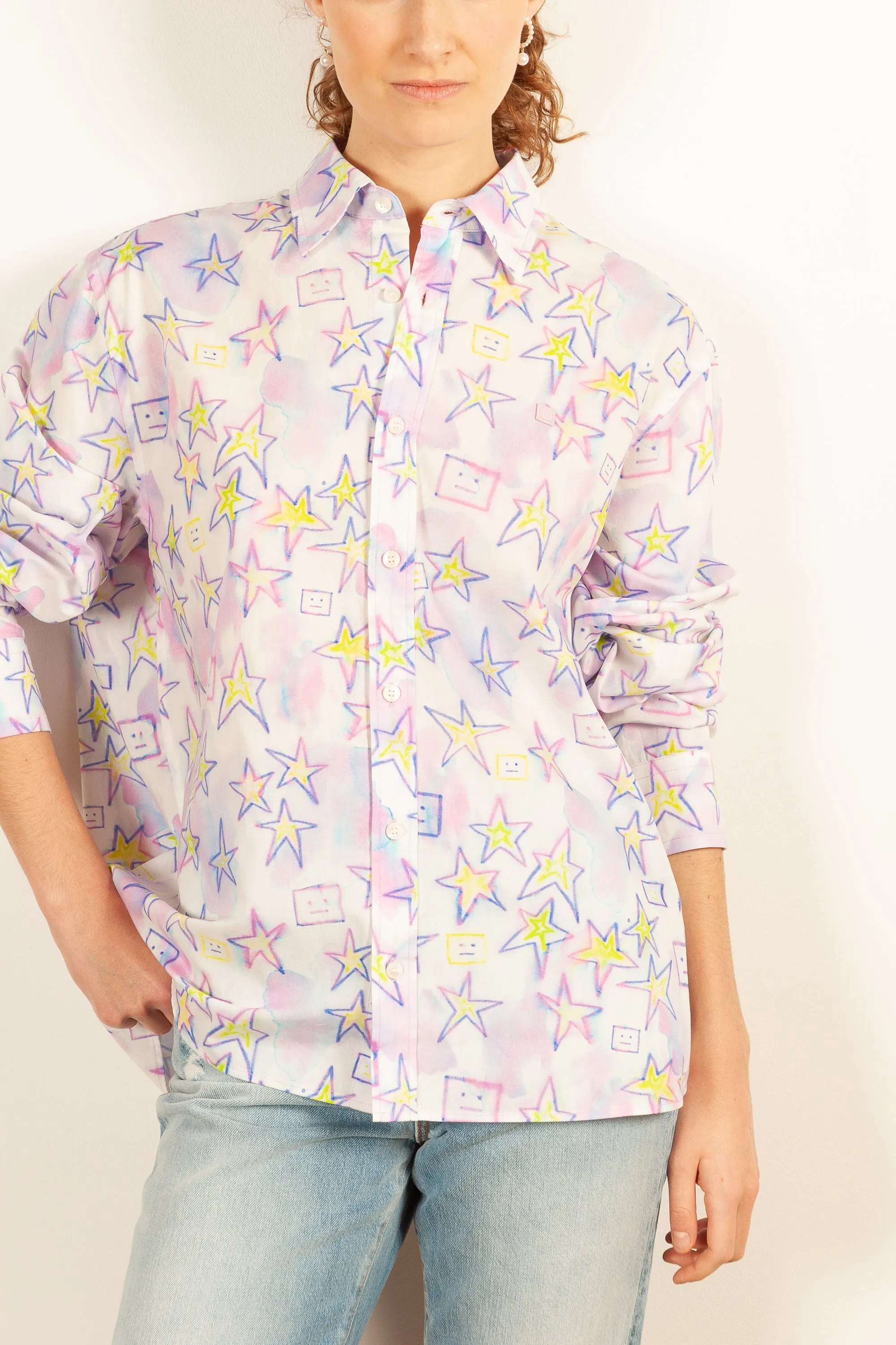 Printed Button-Up Shirt